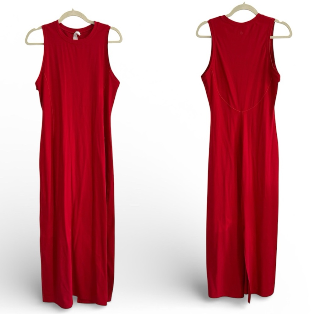 Lululemon All Aligned Sleeveless Midi Dark Red Dress - size 10